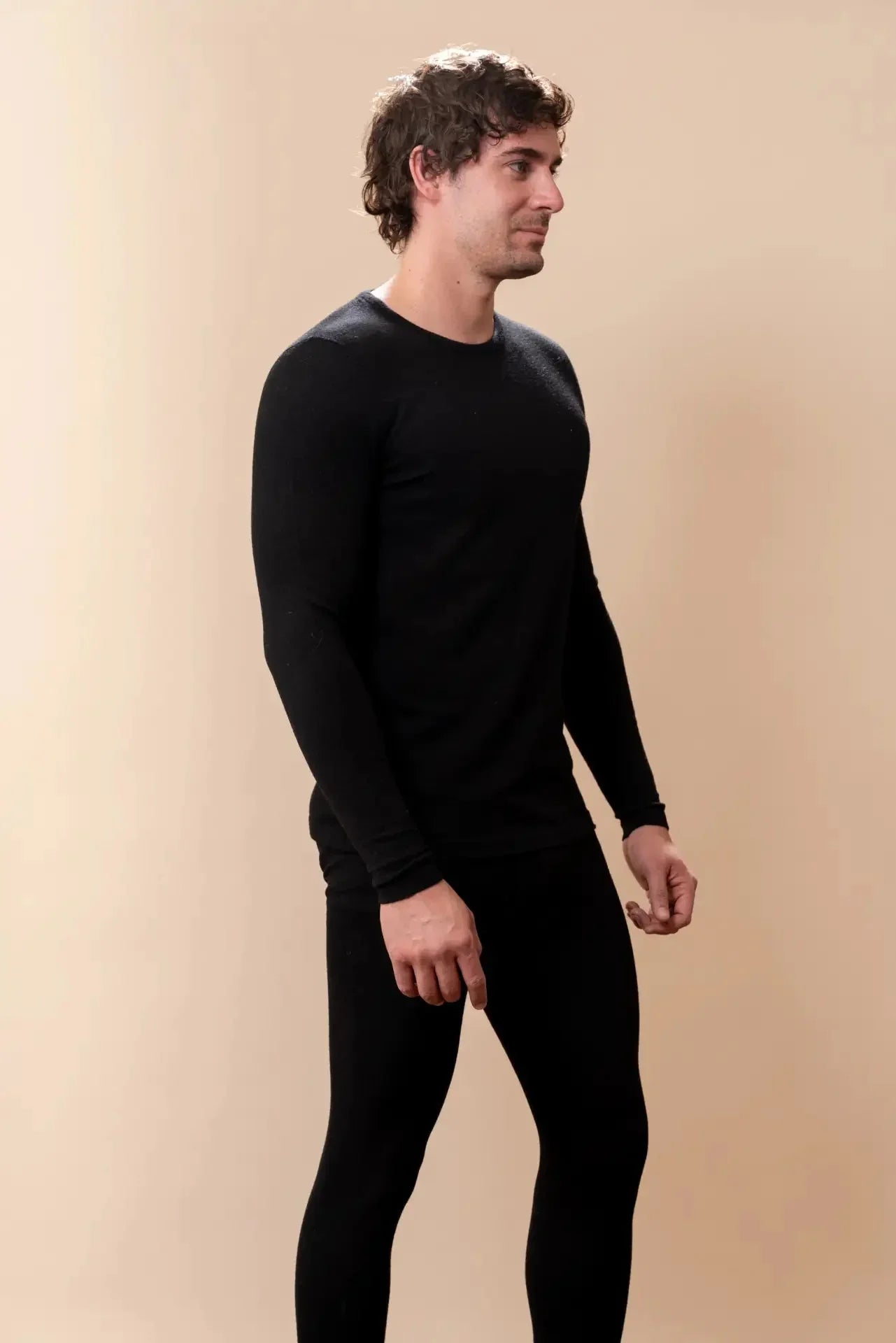 Herren Baby-Alpakka-Seide Thermounterwäsche Set