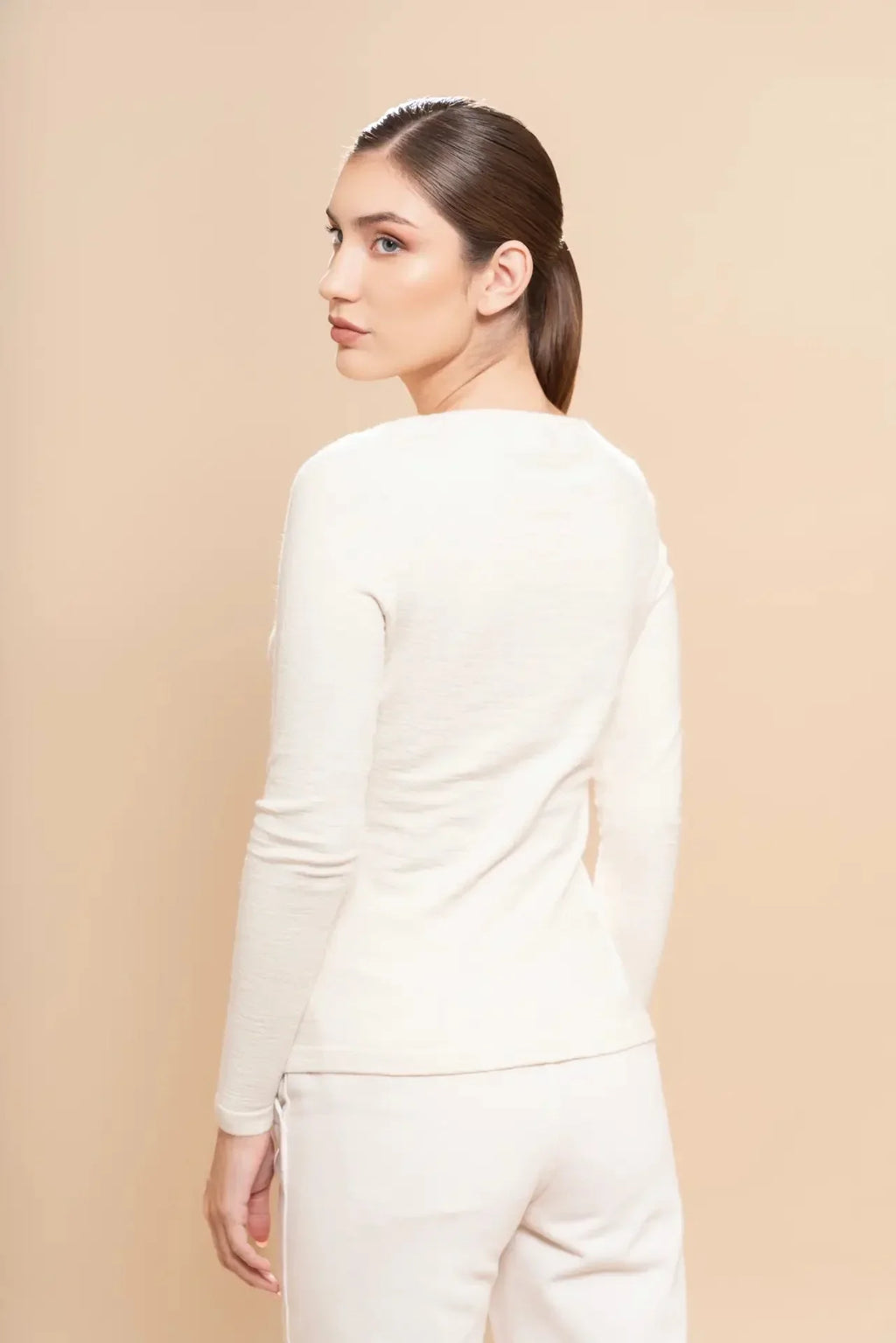 Damenset aus Baby-Alpaka-Seide für thermische Basisschicht