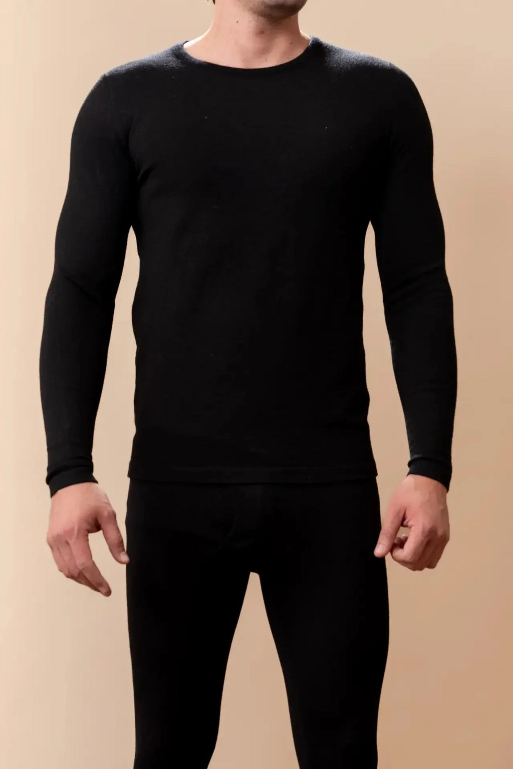 Herren Baby-Alpakka-Seide Thermounterwäsche Set