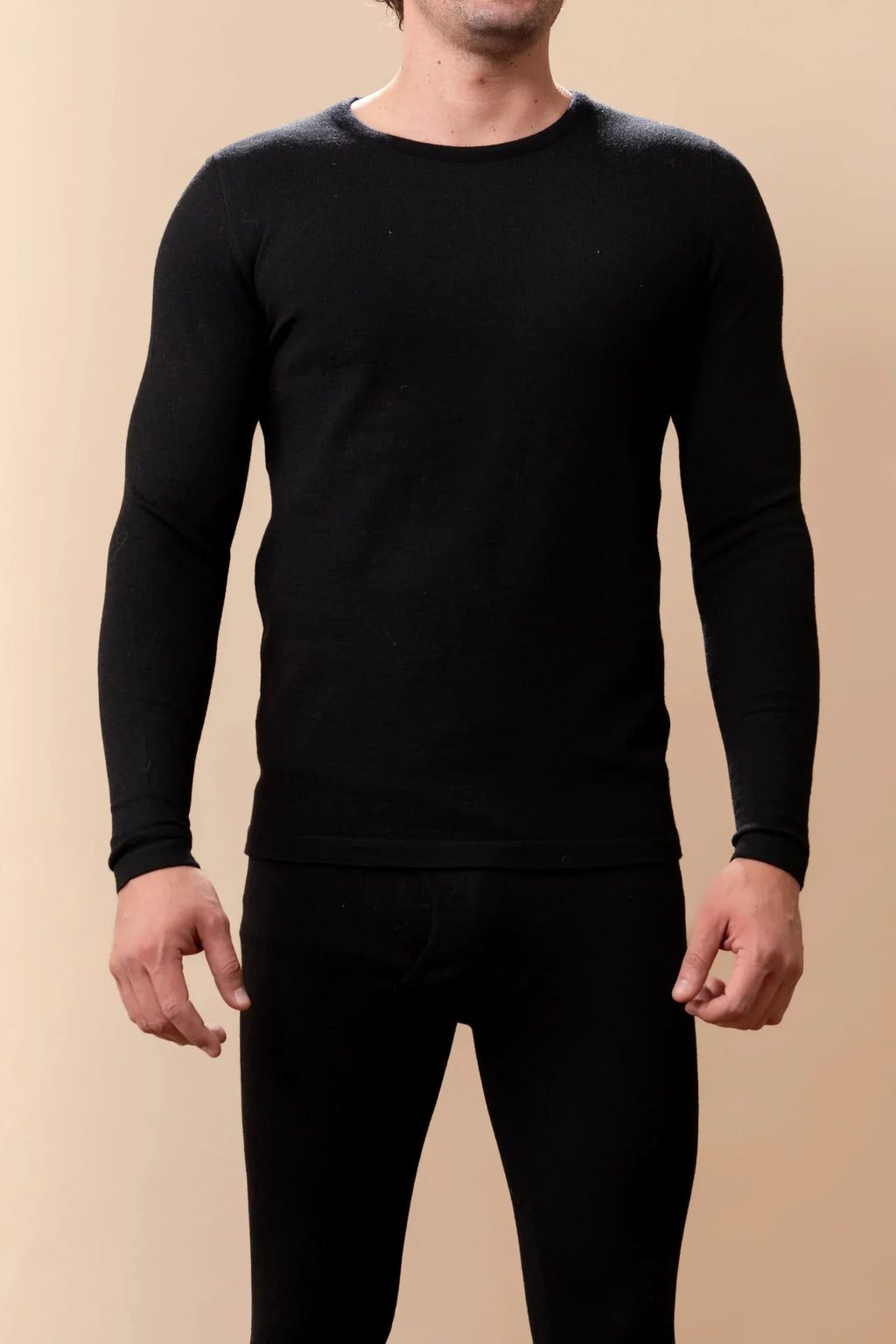 Herren Baby-Alpakka-Seide Thermounterwäsche Set