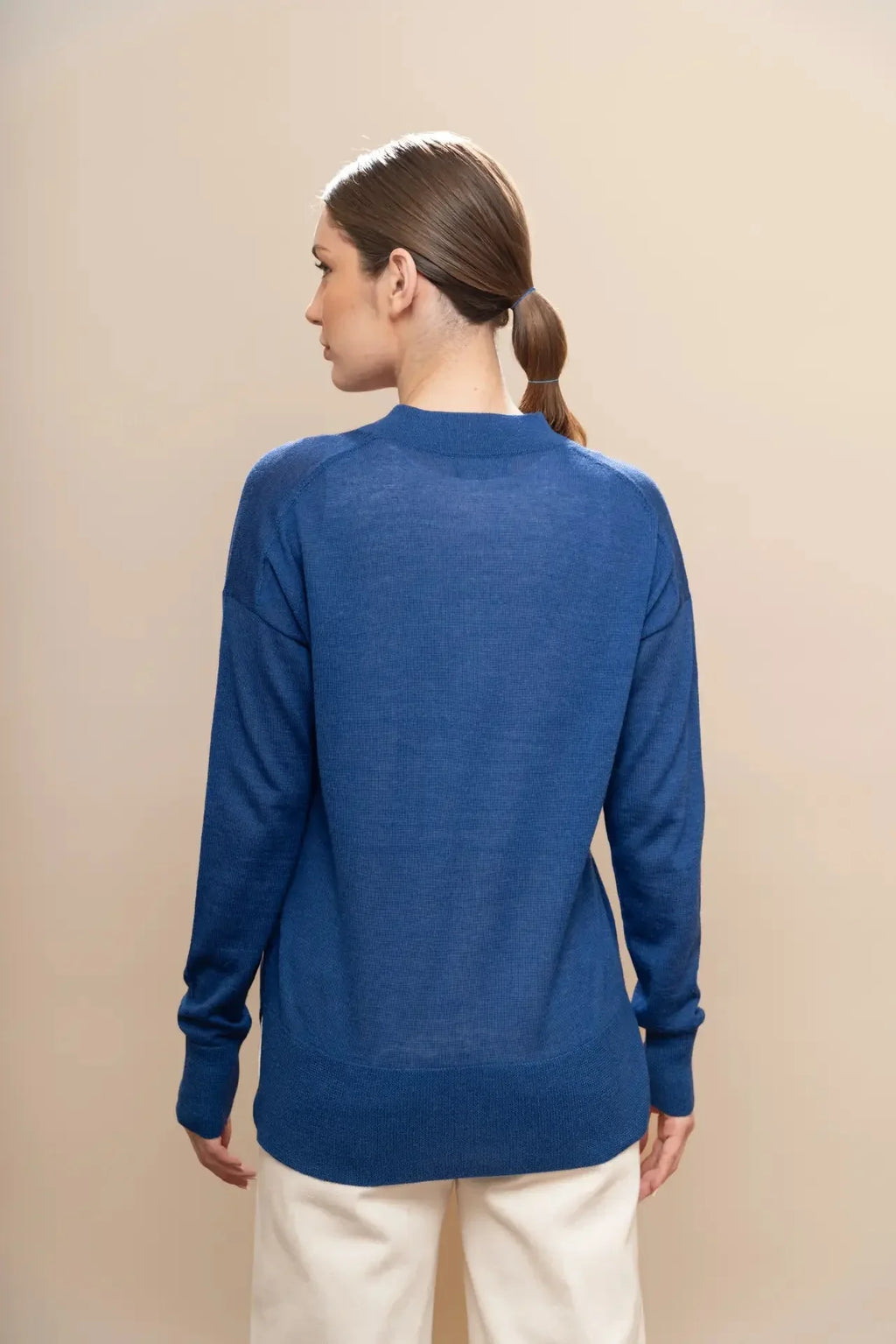 Dament - Baby-Alpaka V-Ausschnitt Pullover