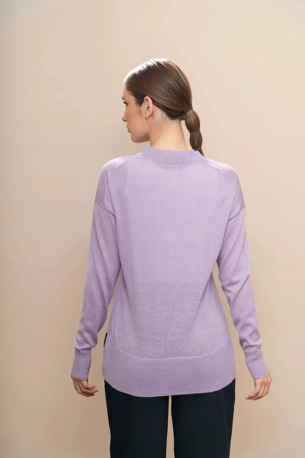 Dament - Baby-Alpaka V-Ausschnitt Pullover