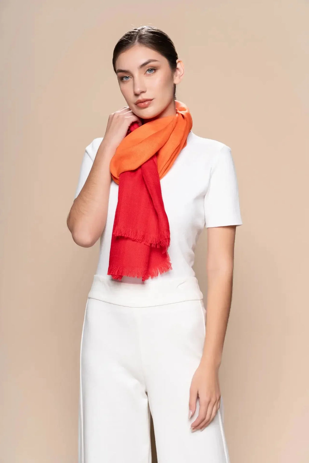 Ombre Handgefärbtes Zwei-Ton-Schal