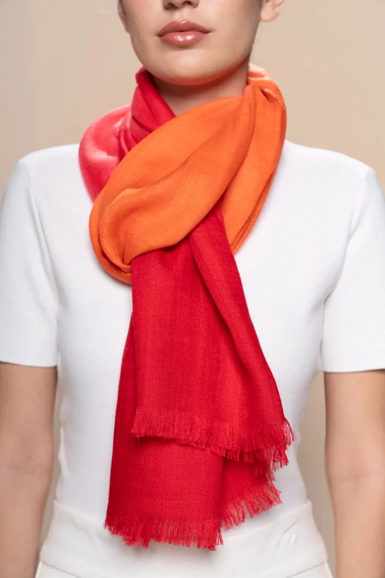 Ombre Handgefärbtes Zwei-Ton-Schal