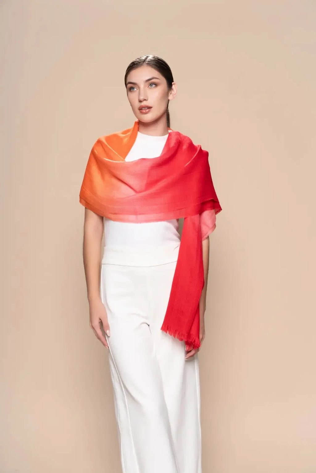 Ombre Handgefärbtes Zwei-Ton-Schal