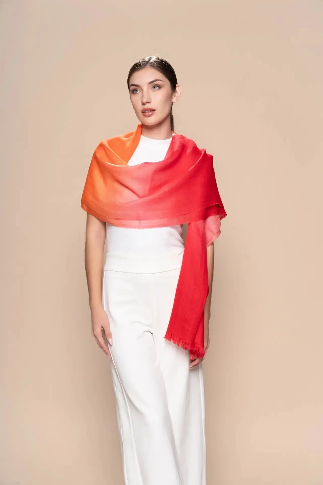 Ombre Handgefärbtes Zwei-Ton-Schal