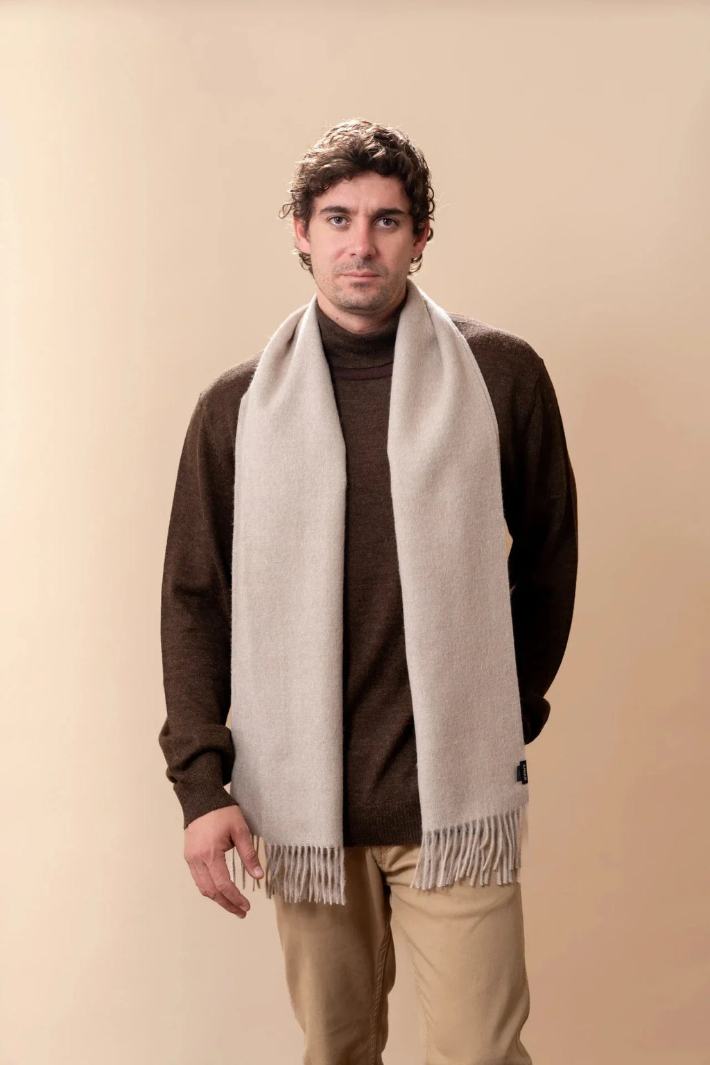 Schal 100% Baby Alpakka Klassisch für Herren