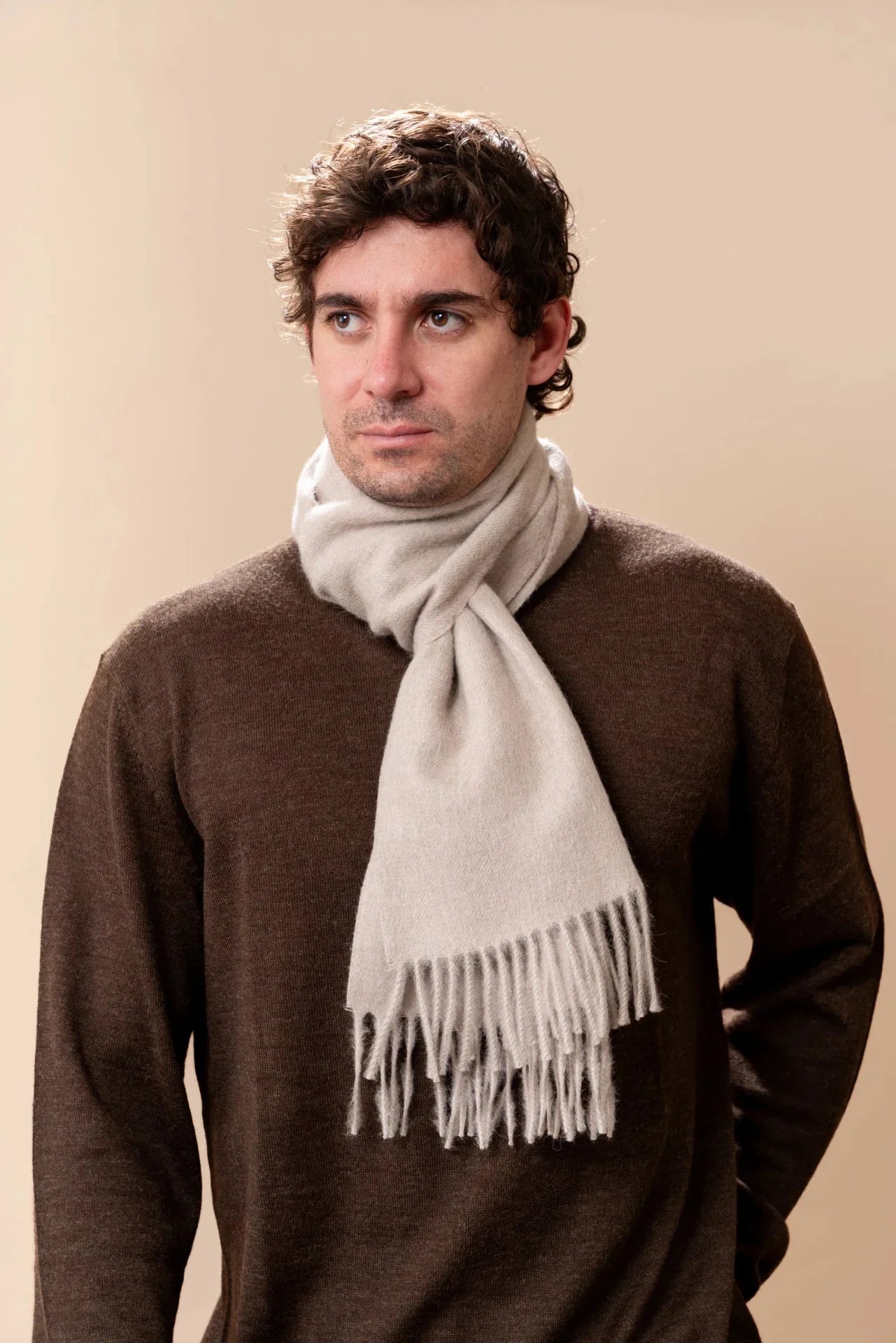 Schal 100% Baby Alpakka Klassisch für Herren